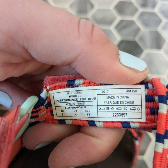 Merrell Around Town Sunvue Coral Strappy Hiking Outdoor Sandals Size 6 Women's - Picture 12 of 12